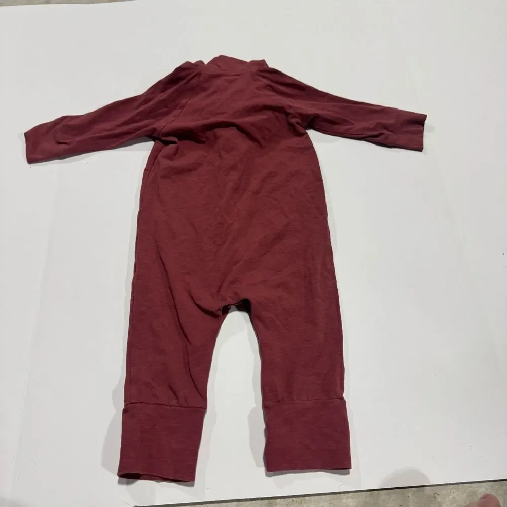 Kate Quinn Little Liam Red Organic Cotton Button Up Body Suit